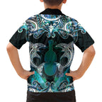 New Zealand Kotiate Weapon Hawaiian Shirt Aotearoa Mango Paua Shell Maori Pattern