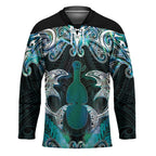 New Zealand Kotiate Weapon Hockey Jersey Aotearoa Mango Paua Shell Maori Pattern