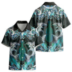 New Zealand Kotiate Weapon Kid Hawaiian Shirt Aotearoa Mango Paua Shell Maori Pattern LT22
