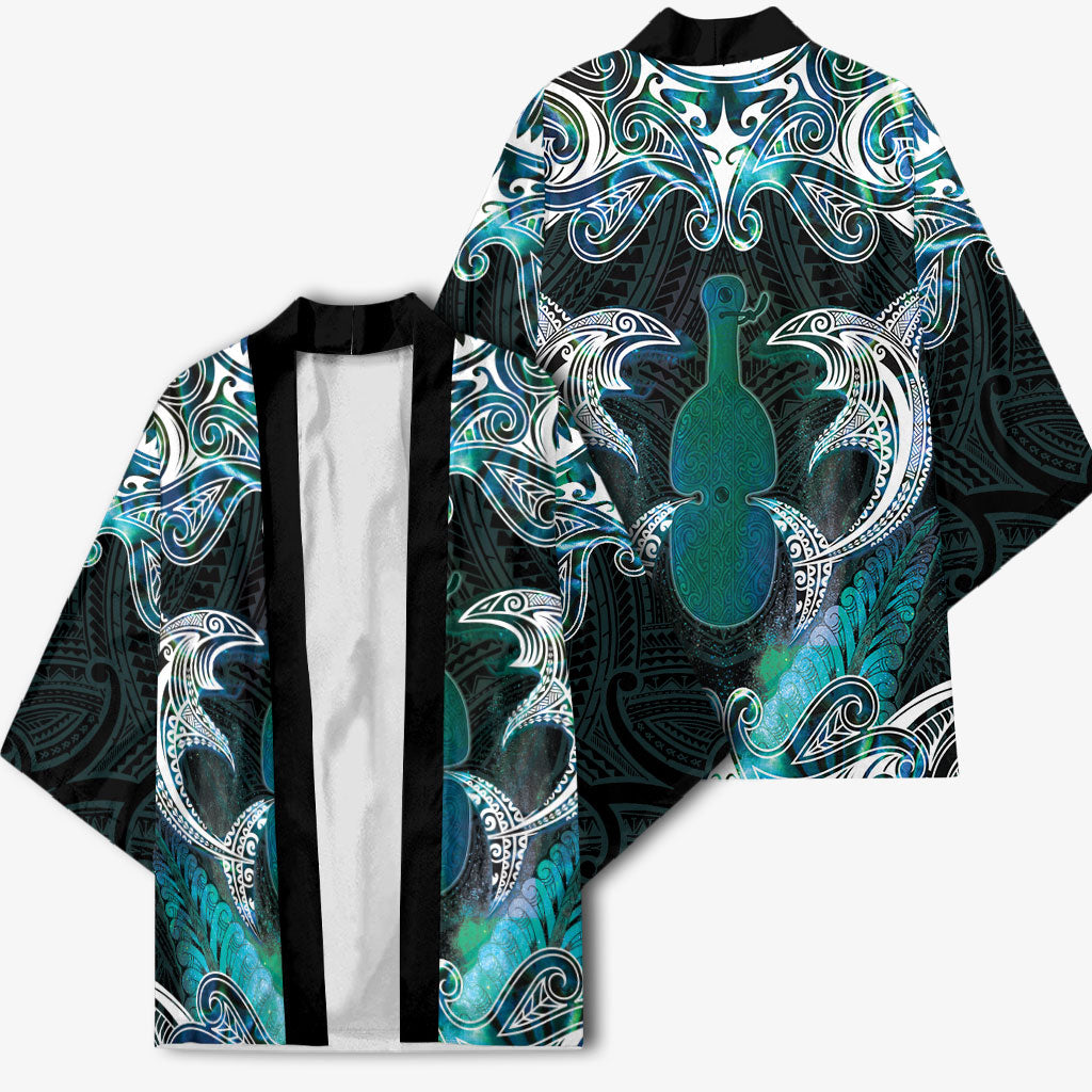 New Zealand Kotiate Weapon Kimono Aotearoa Mango Paua Shell Maori Pattern