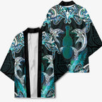 New Zealand Kotiate Weapon Kimono Aotearoa Mango Paua Shell Maori Pattern