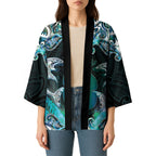New Zealand Kotiate Weapon Kimono Aotearoa Mango Paua Shell Maori Pattern