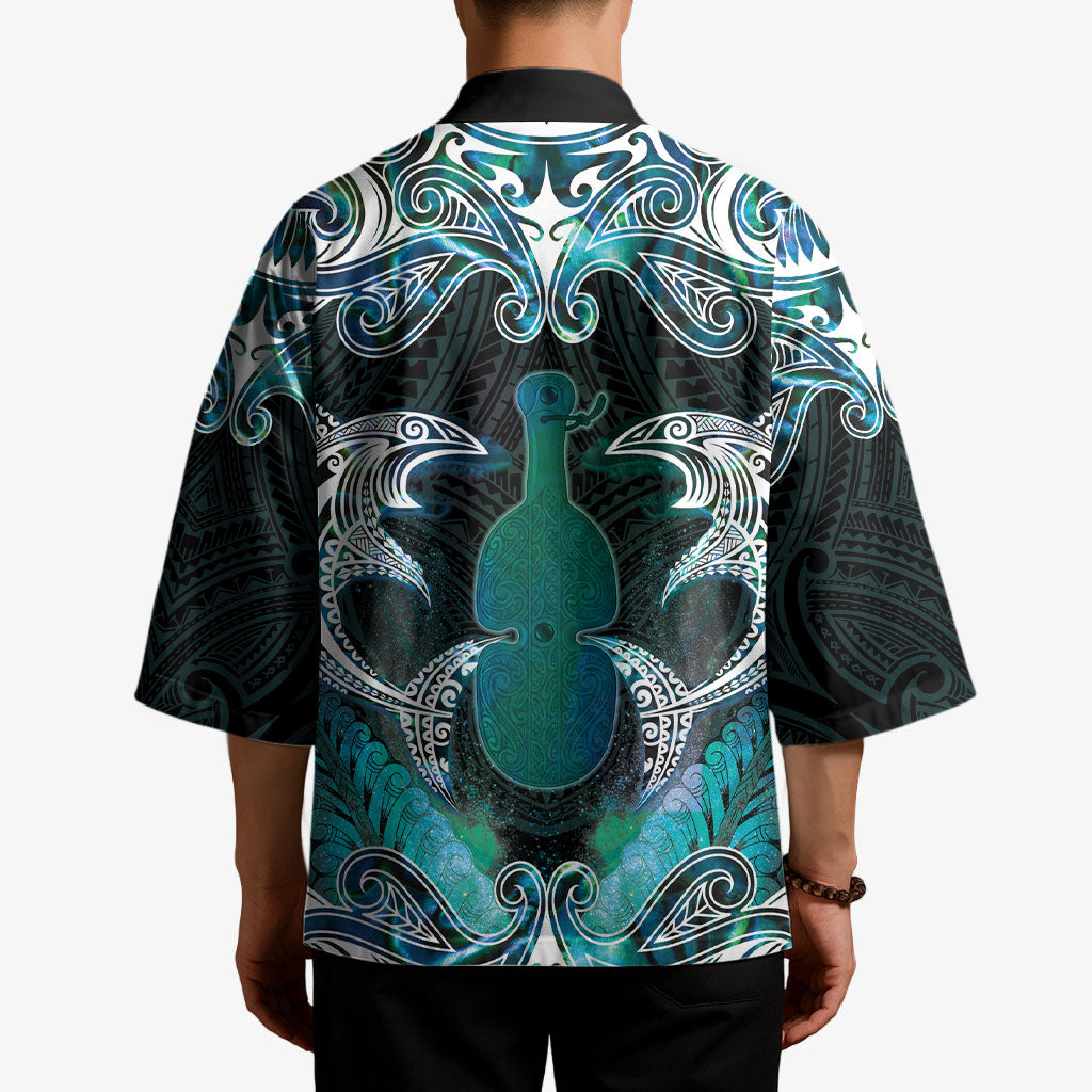 New Zealand Kotiate Weapon Kimono Aotearoa Mango Paua Shell Maori Pattern