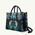 New Zealand Kotiate Weapon Leather Bag Aotearoa Mango Paua Shell Maori Pattern