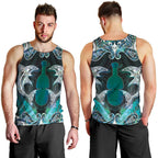 New Zealand Kotiate Weapon Men Tank Top Aotearoa Mango Paua Shell Maori Pattern