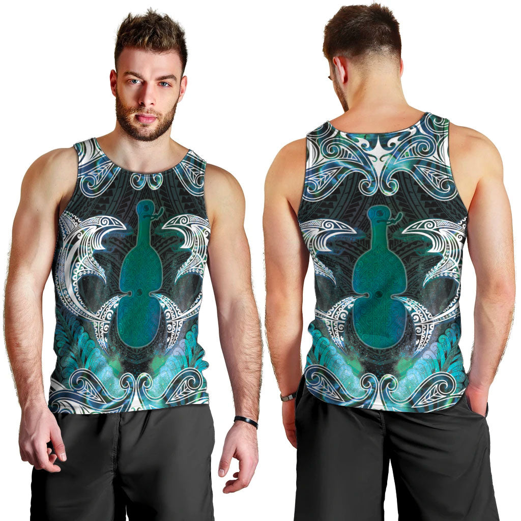 New Zealand Kotiate Weapon Men Tank Top Aotearoa Mango Paua Shell Maori Pattern