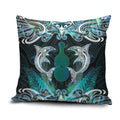New Zealand Kotiate Weapon Pillow Cover Aotearoa Mango Paua Shell Maori Pattern