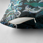New Zealand Kotiate Weapon Pillow Cover Aotearoa Mango Paua Shell Maori Pattern