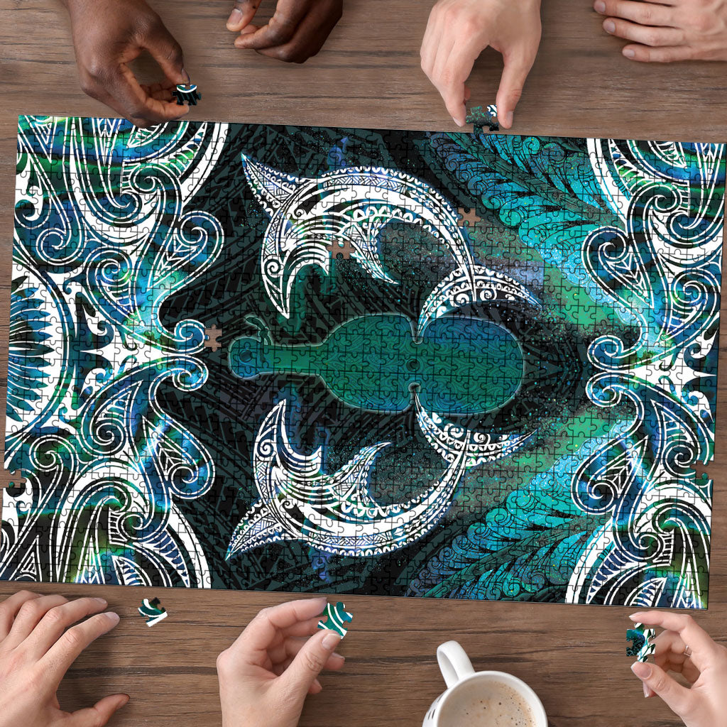 New Zealand Kotiate Weapon Puzzle Aotearoa Mango Paua Shell Maori Pattern