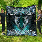 New Zealand Kotiate Weapon Quilt Aotearoa Mango Paua Shell Maori Pattern