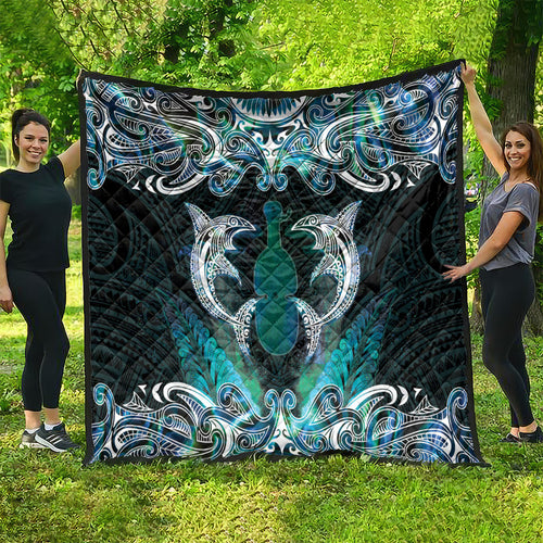 New Zealand Kotiate Weapon Quilt Aotearoa Mango Paua Shell Maori Pattern