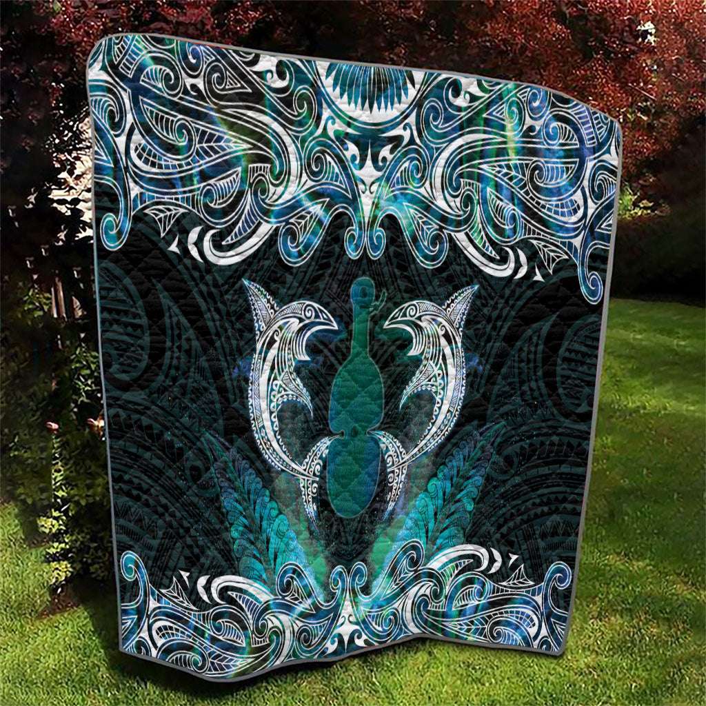 New Zealand Kotiate Weapon Quilt Aotearoa Mango Paua Shell Maori Pattern