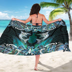 New Zealand Kotiate Weapon Sarong Aotearoa Mango Paua Shell Maori Pattern