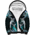 New Zealand Kotiate Weapon Sherpa Hoodie Aotearoa Mango Paua Shell Maori Pattern