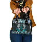 New Zealand Kotiate Weapon Shoulder Handbag Aotearoa Mango Paua Shell Maori Pattern