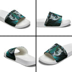 New Zealand Kotiate Weapon Slide Sandals Aotearoa Mango Paua Shell Maori Pattern