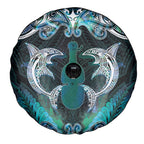 New Zealand Kotiate Weapon Spare Tire Cover Aotearoa Mango Paua Shell Maori Pattern