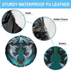 New Zealand Kotiate Weapon Spare Tire Cover Aotearoa Mango Paua Shell Maori Pattern