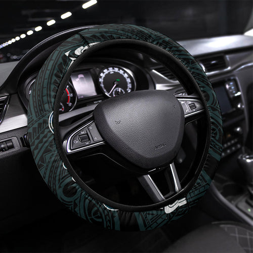 New Zealand Kotiate Weapon Steering Wheel Cover Aotearoa Mango Paua Shell Maori Pattern