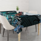 New Zealand Kotiate Weapon Tablecloth Aotearoa Mango Paua Shell Maori Pattern