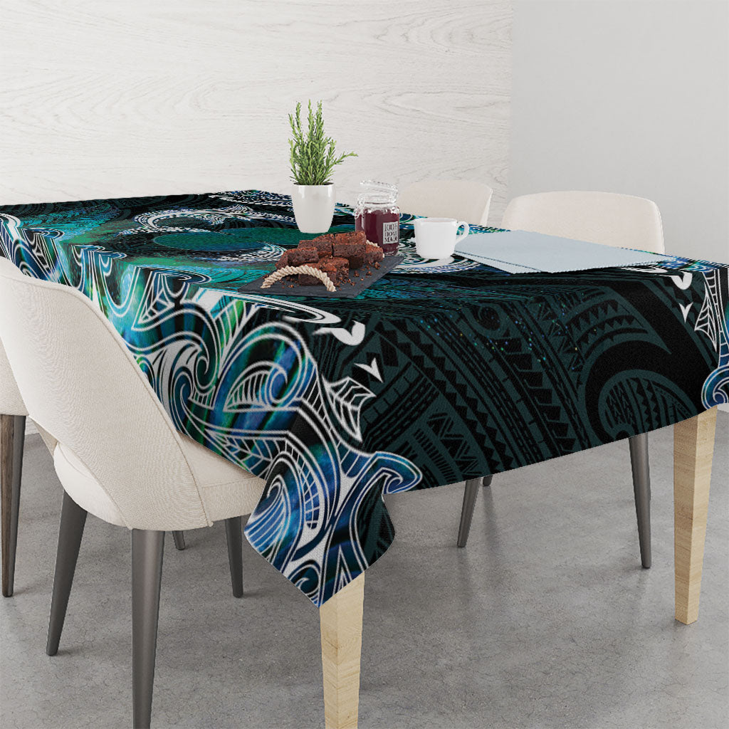 New Zealand Kotiate Weapon Tablecloth Aotearoa Mango Paua Shell Maori Pattern