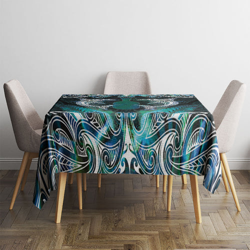 New Zealand Kotiate Weapon Tablecloth Aotearoa Mango Paua Shell Maori Pattern