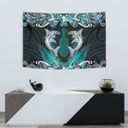 New Zealand Kotiate Weapon Tapestry Aotearoa Mango Paua Shell Maori Pattern