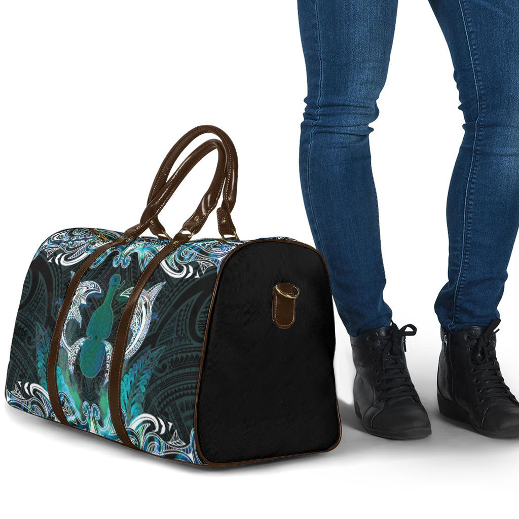 New Zealand Kotiate Weapon Travel Bag Aotearoa Mango Paua Shell Maori Pattern