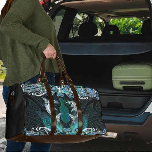 New Zealand Kotiate Weapon Travel Bag Aotearoa Mango Paua Shell Maori Pattern