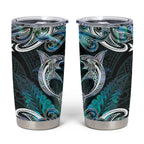 New Zealand Kotiate Weapon Tumbler Cup Aotearoa Mango Paua Shell Maori Pattern