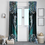 New Zealand Kotiate Weapon Window Curtain Aotearoa Mango Paua Shell Maori Pattern
