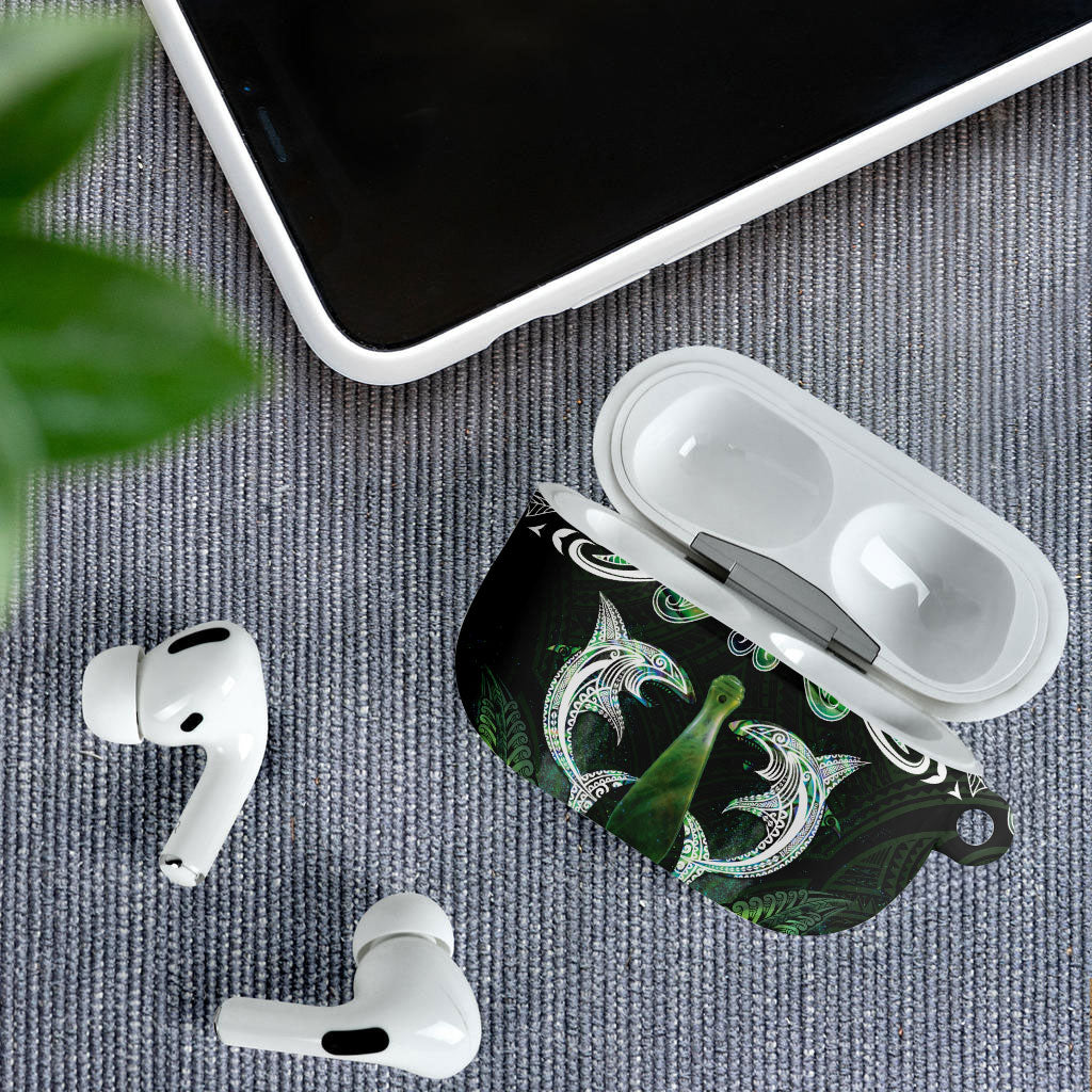 New Zealand Mere Pounamu Weapon AirPods Case Aotearoa Mango Paua Shell Maori Pattern