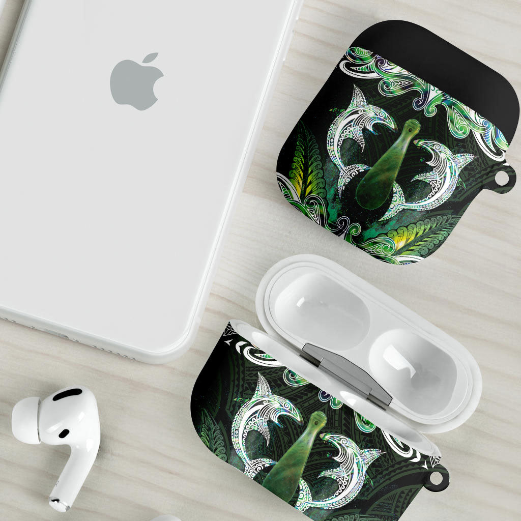 New Zealand Mere Pounamu Weapon AirPods Case Aotearoa Mango Paua Shell Maori Pattern