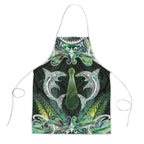 New Zealand Mere Pounamu Weapon Apron Aotearoa Mango Paua Shell Maori Pattern