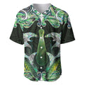 New Zealand Mere Pounamu Weapon Baseball Jersey Aotearoa Mango Paua Shell Maori Pattern