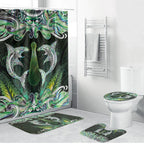 New Zealand Mere Pounamu Weapon Bathroom Set Aotearoa Mango Paua Shell Maori Pattern