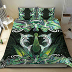 New Zealand Mere Pounamu Weapon Bedding Set Aotearoa Mango Paua Shell Maori Pattern