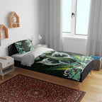 New Zealand Mere Pounamu Weapon Bedding Set Aotearoa Mango Paua Shell Maori Pattern