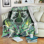 New Zealand Mere Pounamu Weapon Blanket Aotearoa Mango Paua Shell Maori Pattern