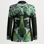New Zealand Mere Pounamu Weapon Blazer Aotearoa Mango Paua Shell Maori Pattern