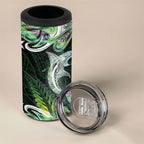 New Zealand Mere Pounamu Weapon 4 in 1 Can Cooler Tumbler Aotearoa Mango Paua Shell Maori Pattern
