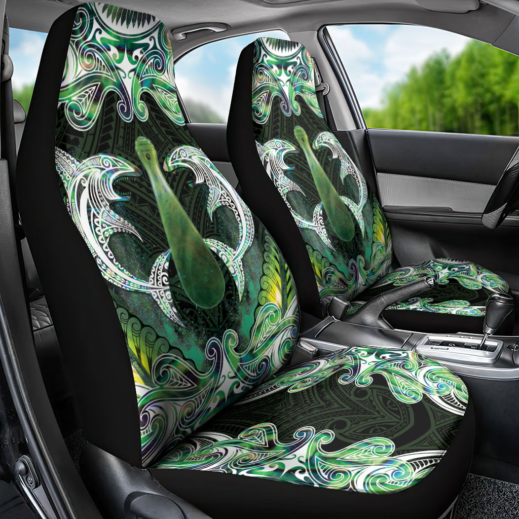 New Zealand Mere Pounamu Weapon Car Seat Cover Aotearoa Mango Paua Shell Maori Pattern