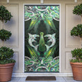 New Zealand Mere Pounamu Weapon Door Cover Aotearoa Mango Paua Shell Maori Pattern