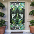 New Zealand Mere Pounamu Weapon Door Cover Aotearoa Mango Paua Shell Maori Pattern