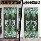New Zealand Mere Pounamu Weapon Door Cover Aotearoa Mango Paua Shell Maori Pattern