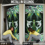 New Zealand Mere Pounamu Weapon Door Cover Aotearoa Mango Paua Shell Maori Pattern