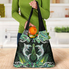 New Zealand Mere Pounamu Weapon Grocery Bag Aotearoa Mango Paua Shell Maori Pattern