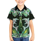 New Zealand Mere Pounamu Weapon Hawaiian Shirt Aotearoa Mango Paua Shell Maori Pattern