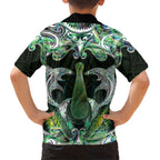 New Zealand Mere Pounamu Weapon Hawaiian Shirt Aotearoa Mango Paua Shell Maori Pattern