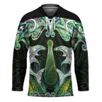 New Zealand Mere Pounamu Weapon Hockey Jersey Aotearoa Mango Paua Shell Maori Pattern